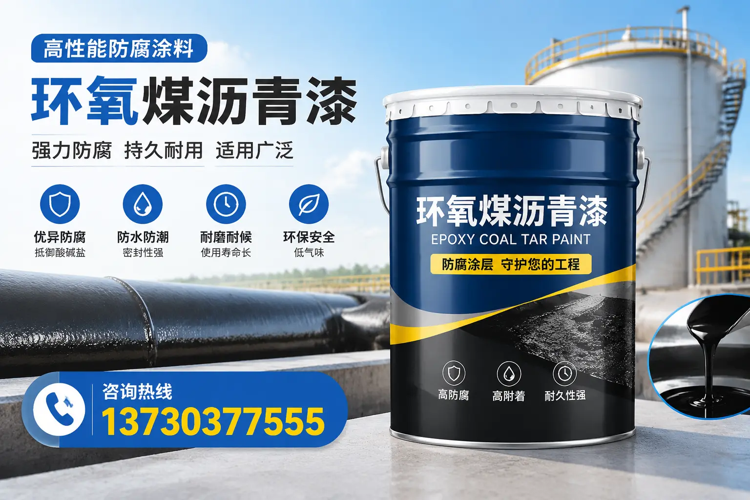 环氧煤沥青漆的耐久性分析,适合牟平的使用场景